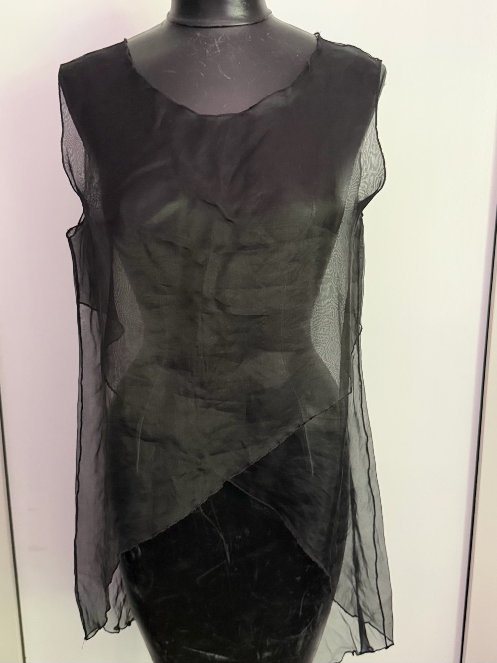 Lightweight Black Sheer Layered Camisole